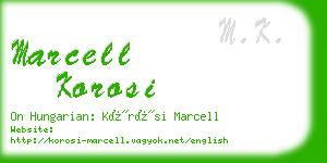 marcell korosi business card